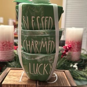 Rae Dunn BLESSED CHARMED LUCKY ramekin set